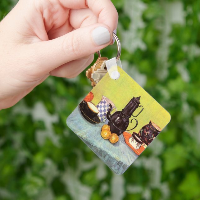 Blue Enamel Coffepot av Vincent van Gogh Nyckelring (Hand)