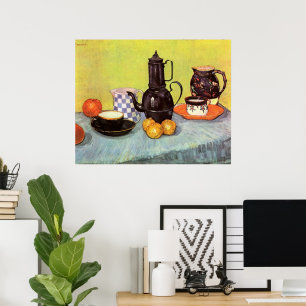 Blue Enamel Coffepot av Vincent van Gogh Poster
