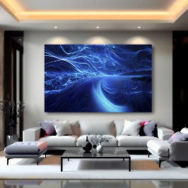 Blue Energy Flow Poster