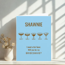 Blue Espresso Martini, kommer du att bli min Bride Inbjudan