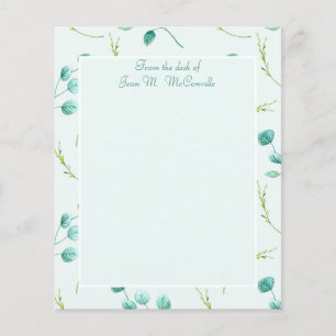 Blue Eucalyptus Personal eller Business Stationery