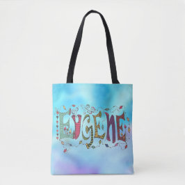 Blue Eugene Tote Bag Tygkasse