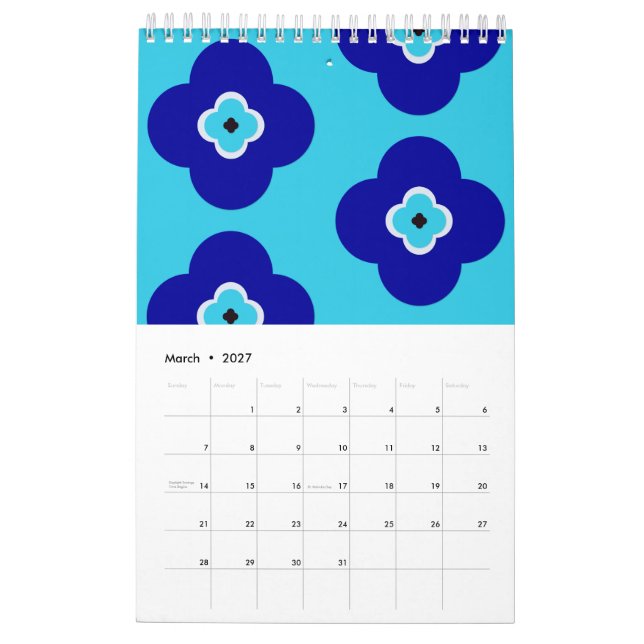 Blue Evil Eye Protective Talisman and Nazar Art Kalender (Mar 2027)