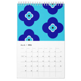 Blue Evil Eye Protective Talisman and Nazar Art Kalender