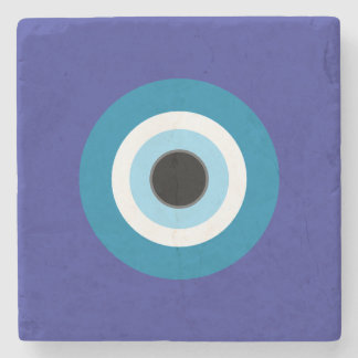 Blue Evil Eye Stone Coaster Stenunderlägg