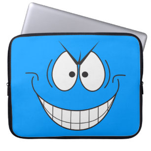 Blue Evil Genius Villain Ansikte Laptop sleeve