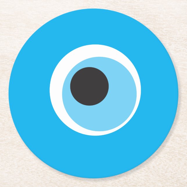 Blue Evil Öga Drink Underlägg - Samla in hela 4 Fä (Framsidan)