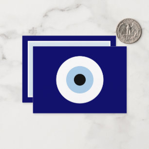 Blue Evil Öga Lycka till & Protection Symbol Anteckningskort