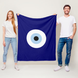 Blue Evil Öga Lycka till & Protection Symbol Fleecefilt