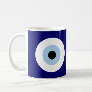 Blue Evil Öga Lycka till & Protection Symbol Kaffemugg
