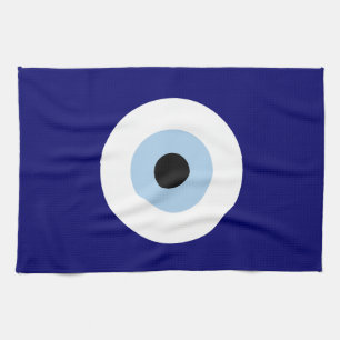 Blue Evil Öga Lycka till & Protection Symbol Kökshandduk