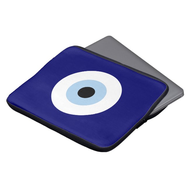 Blue Evil Öga Lycka till & Protection Symbol Laptop Fodral (Framsida topp)