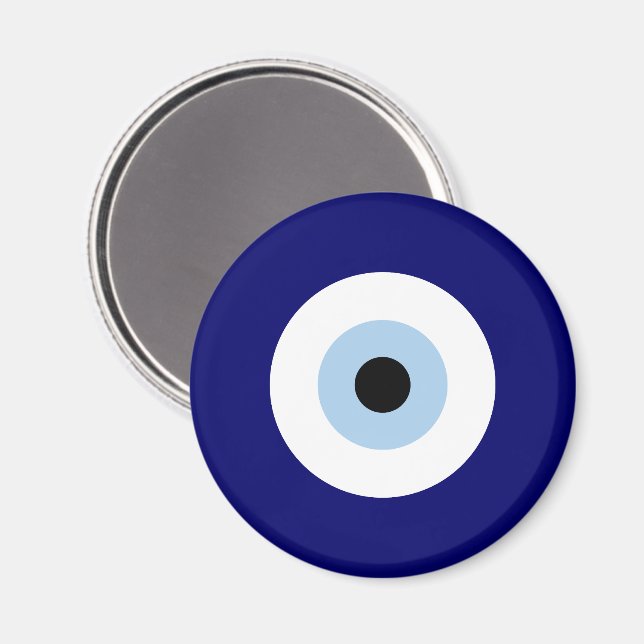 Blue Evil Öga Lycka till & Protection Symbol Magnet (Front/Back)