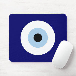 Blue Evil Öga Lycka till & Protection Symbol Musmatta