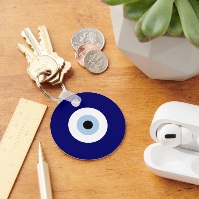 Blue Evil Öga Lycka till & Protection Symbol Nyckelring (Skrivbord)