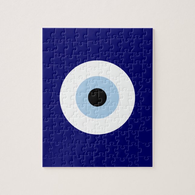 Blue Evil Öga Lycka till & Protection Symbol Pussel (Vertikal)