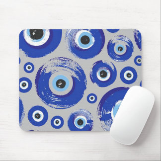 Blue Evil Öga tryckt Musmatta
