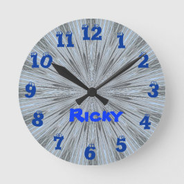 Blue Eyeball Clock Rund Klocka
