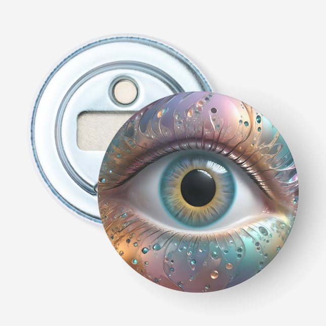 Blue Eyeball Fractal Art. Flasköppnare (Framsidan)