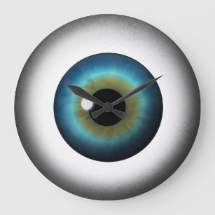 Blue Eyeball Iris Eye Custom Large Round Clock Stor Klocka