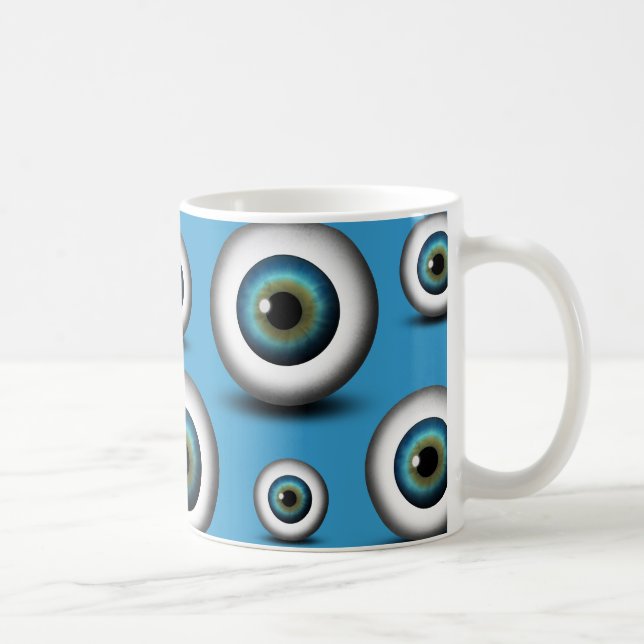 Blue Eyeball Iris Öga Roligt Coola Anpassningsbar  Kaffemugg (Höger)