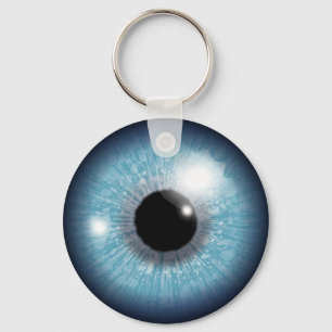 Blue Eyeball Nyckelring