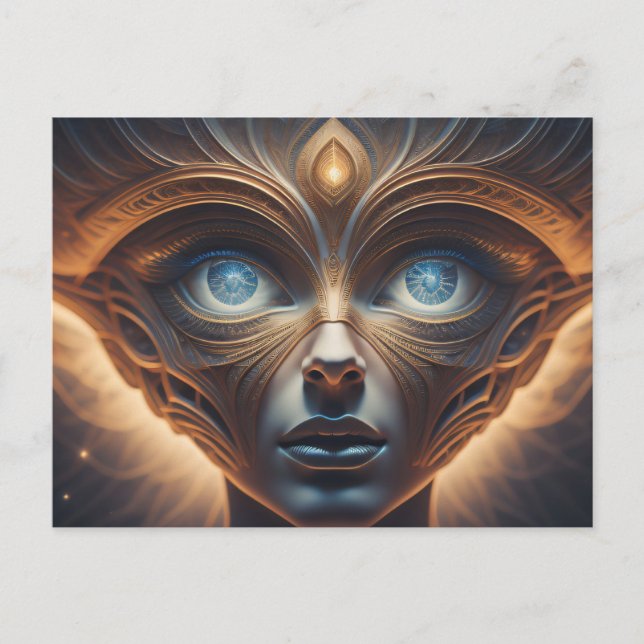 Blue Eyed Alien Is Vykort (Framsida)