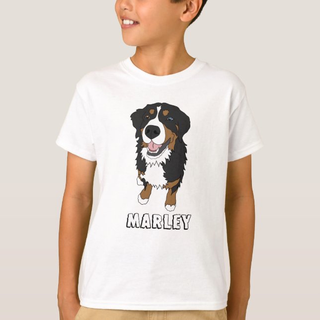Blue Eyed Bernese Mountain Hund T Shirt (Framsida)