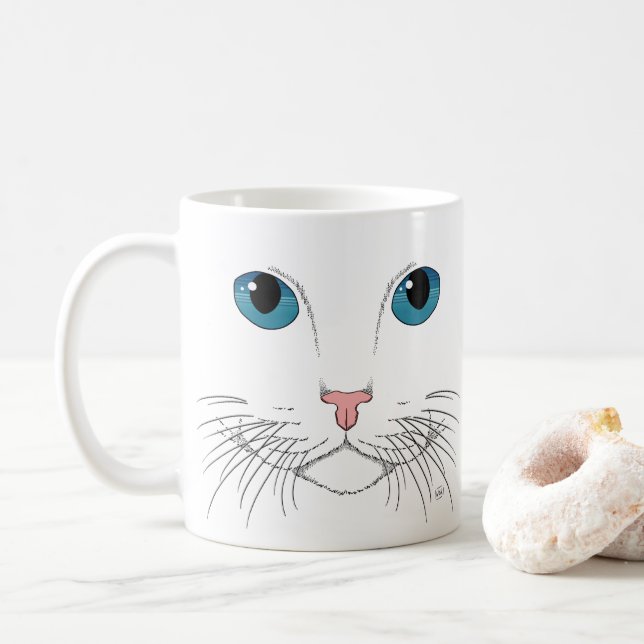 Blue Eyed Cat Coffee Mugg (Med munk)