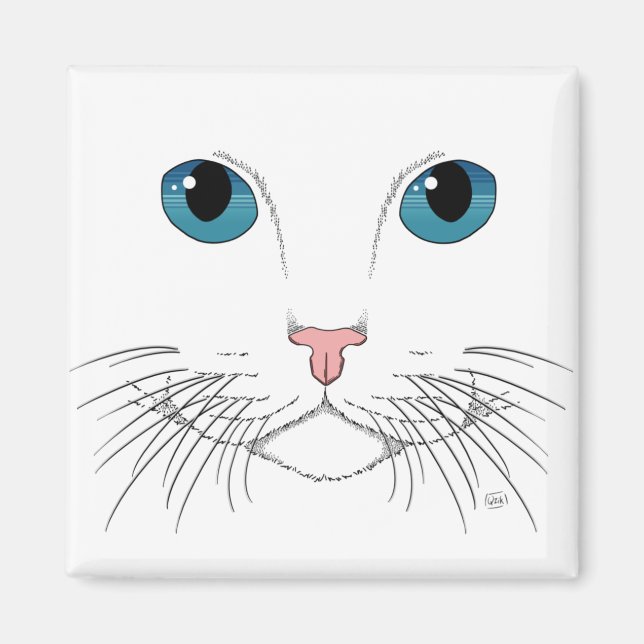 Blue Eyed Cat Magnet (Framsidan)