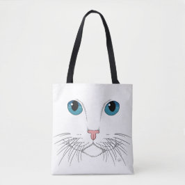 Blue Eyed Cat Tote Bag Tygkasse