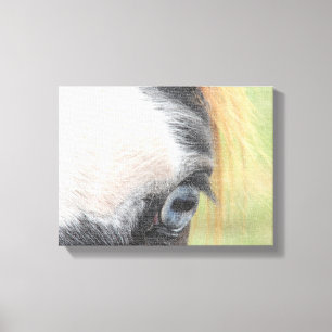 Blue Eyed Horse Canvastryck