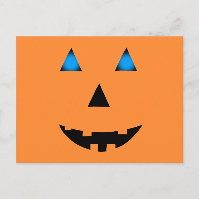 Blue Eyed Jack-O-Lantern Vykort (Framsida)