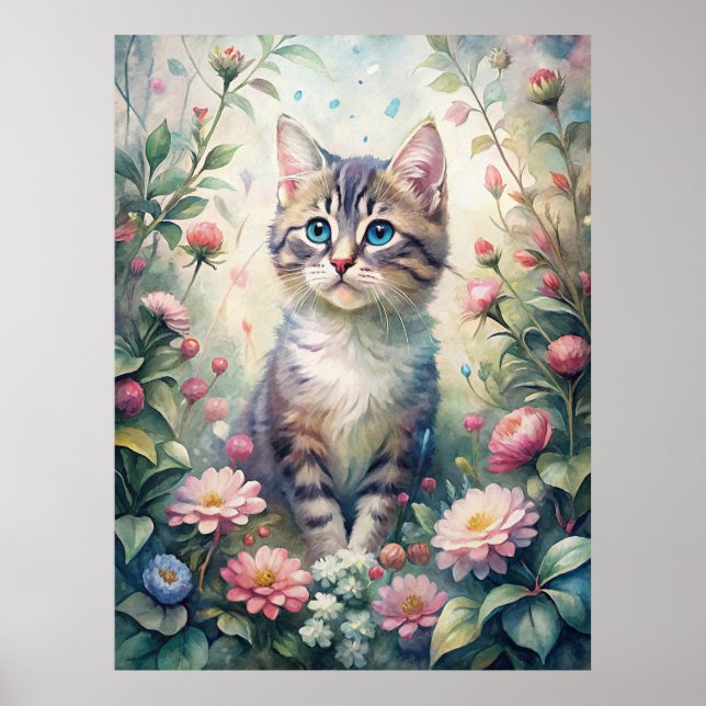 Blue Eyed kitten Poster (Framsidan)