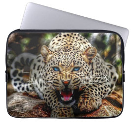 Blue Eyed Leopard Laptop Fodral