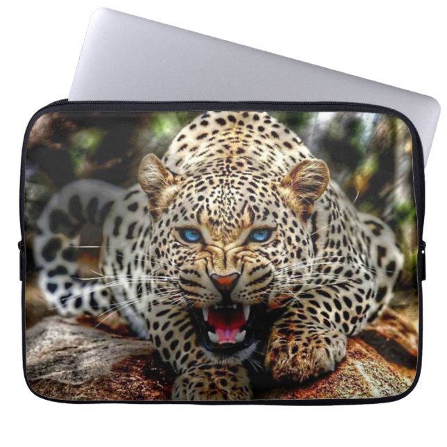 Blue Eyed Leopard Laptop Fodral (Framsidan)
