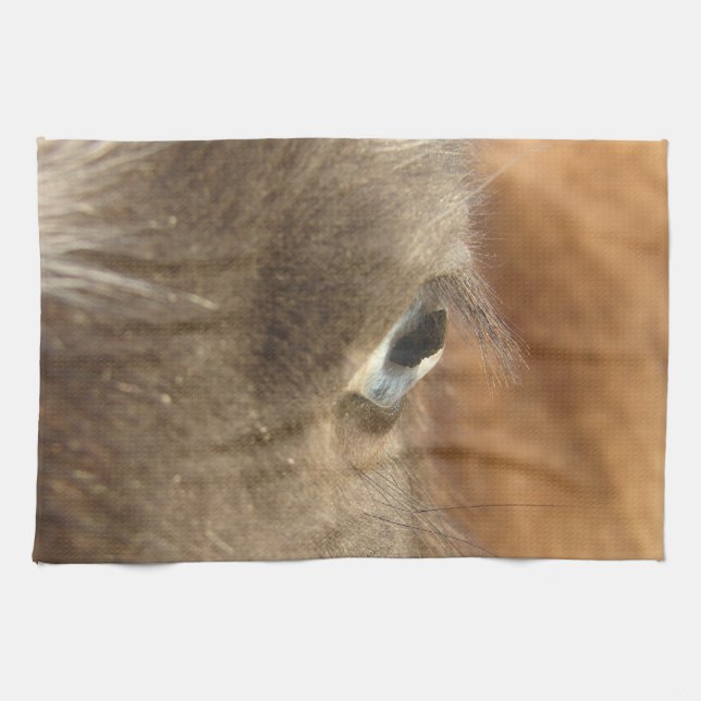 Blue Eyed Mini Horse Filly Kökshandduk (Horisontell)