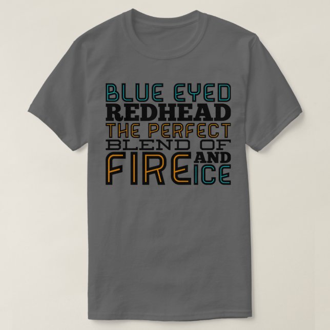 Blue Eyed Rödhårig Sticker T Shirt (Design framsida)