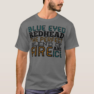 Blue Eyed Rödhårig Sticker T Shirt