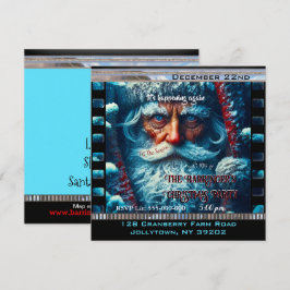 Blue Eyed Santa Snowy BeSnyy jul Party Inbjudningar