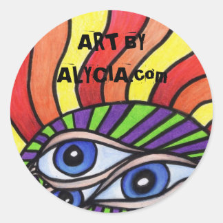 Blue Eyed Sol Stickers Runt Klistermärke