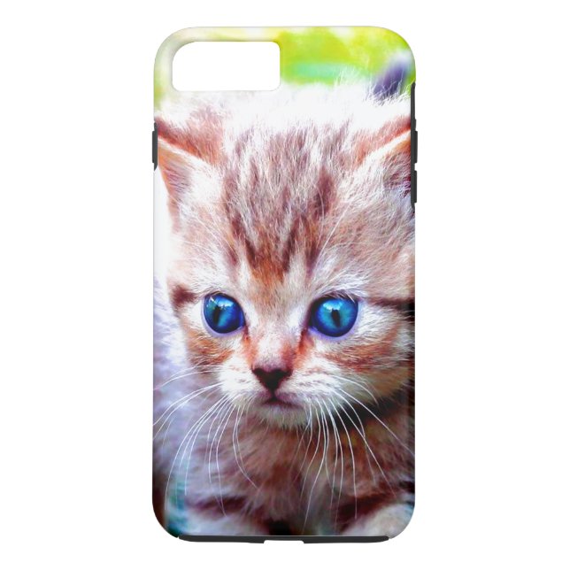 Blue Eyed Stripe Kitten Cat Case-Mate iPhone Skal (Baksida)