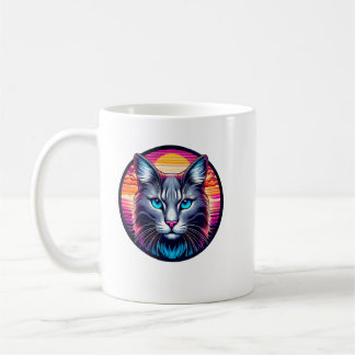 Blue-Eyed Sunrise Cat Coffee Mug Kaffemugg