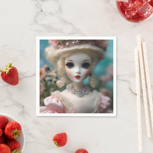 Blue Eyed Vintage Doll. Pappersservett (Insitu)