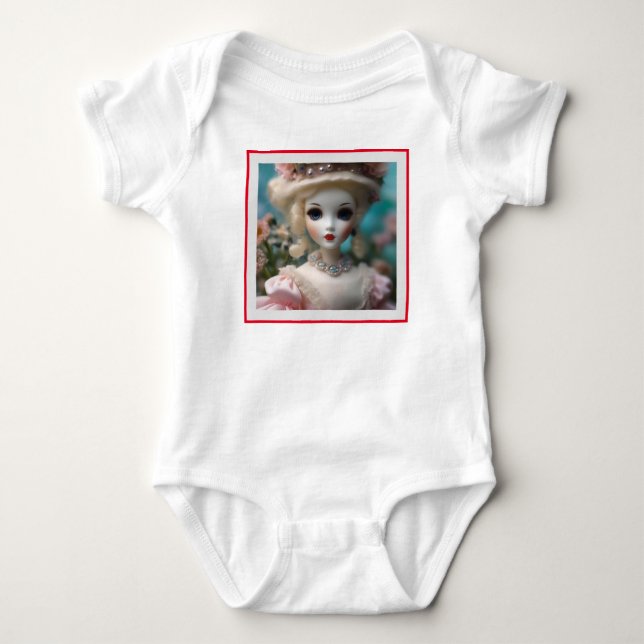Blue Eyed Vintage Doll. T Shirt (Framsida)
