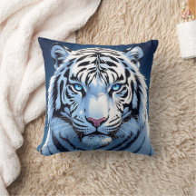 Blue eyed White Tiger Ai Art