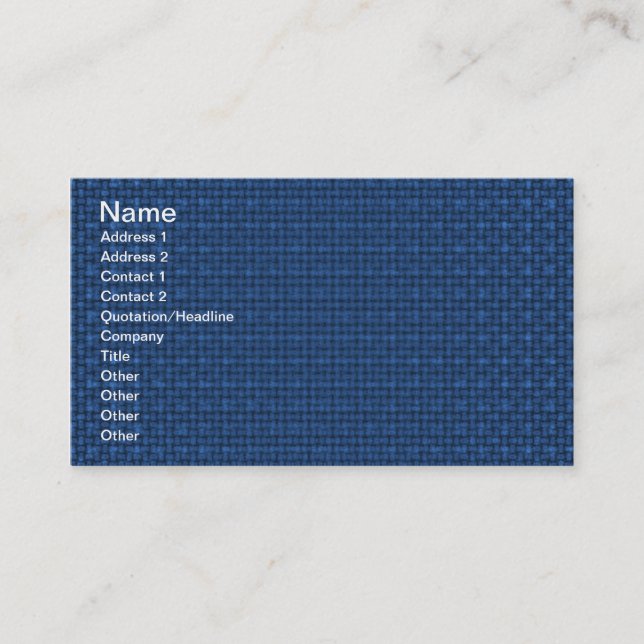 Blue Fabric Visitkort (Framsida)