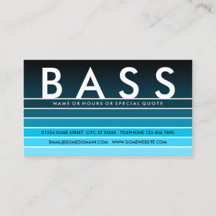 Blue Fade BASS Visitkort
