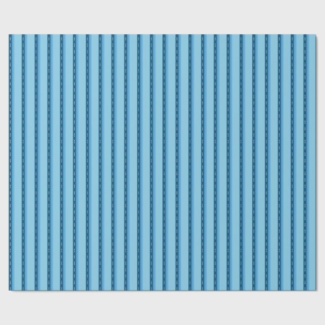 blue faded stripes with dots presentpapper (Seam)