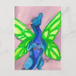 Blue Fairy Dragon Vykort